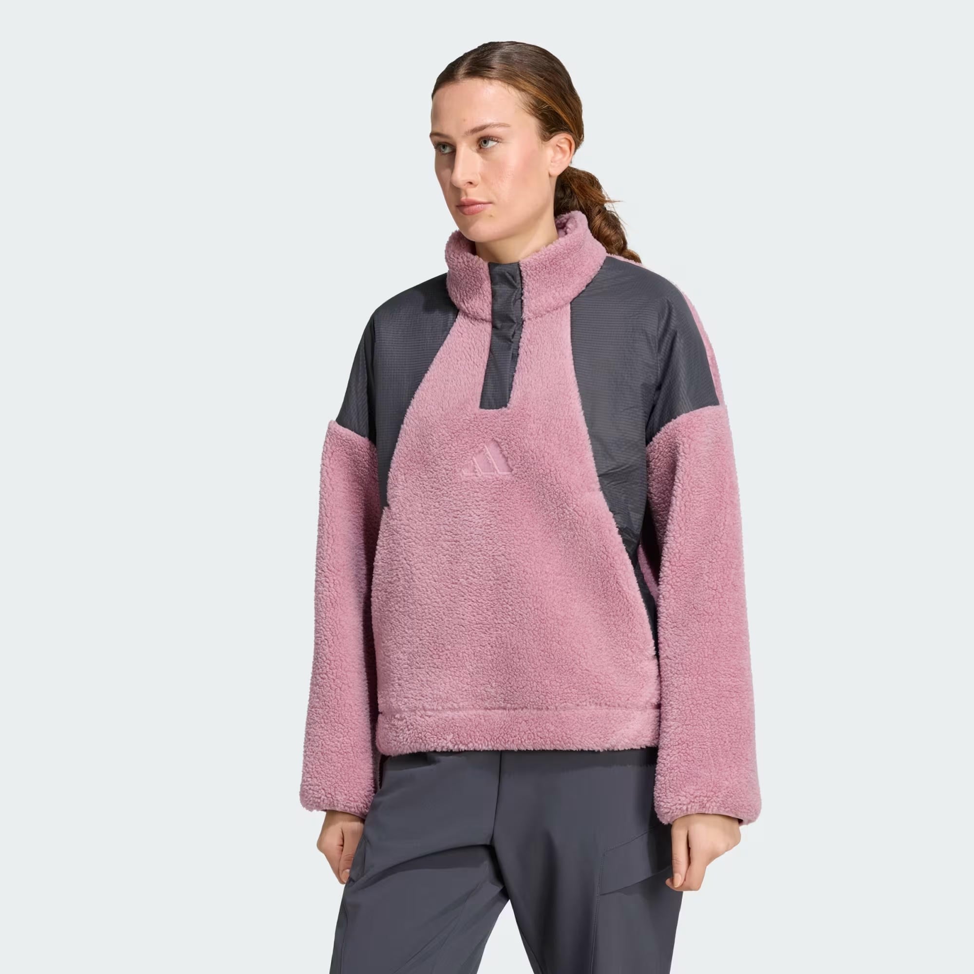 adidas Terrex Xploric Climawarm High Pile Snap Kadın Sweatshirt