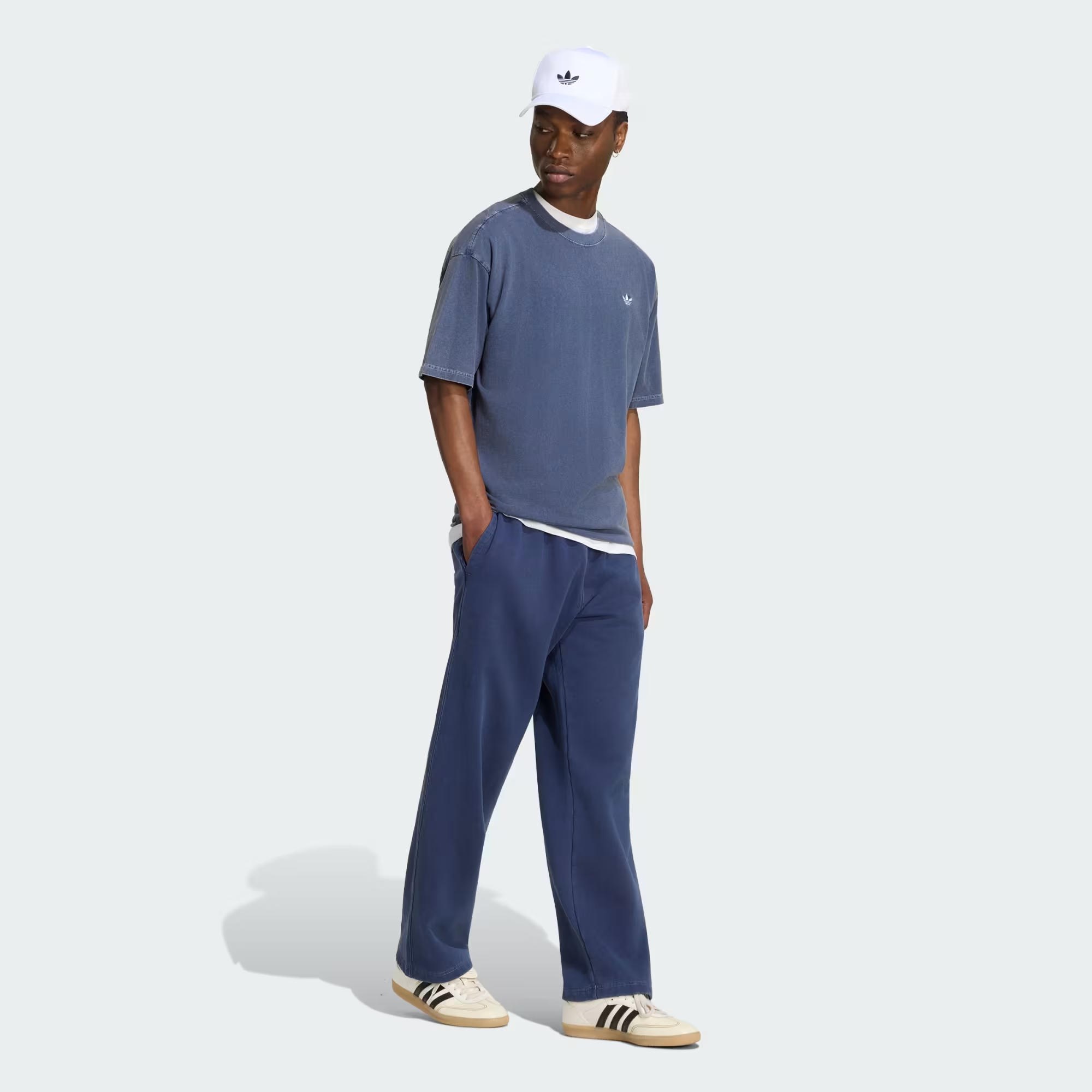 adidas Trefoil Essentials Washed Loose Dropped Shoulder Erkek Tişört