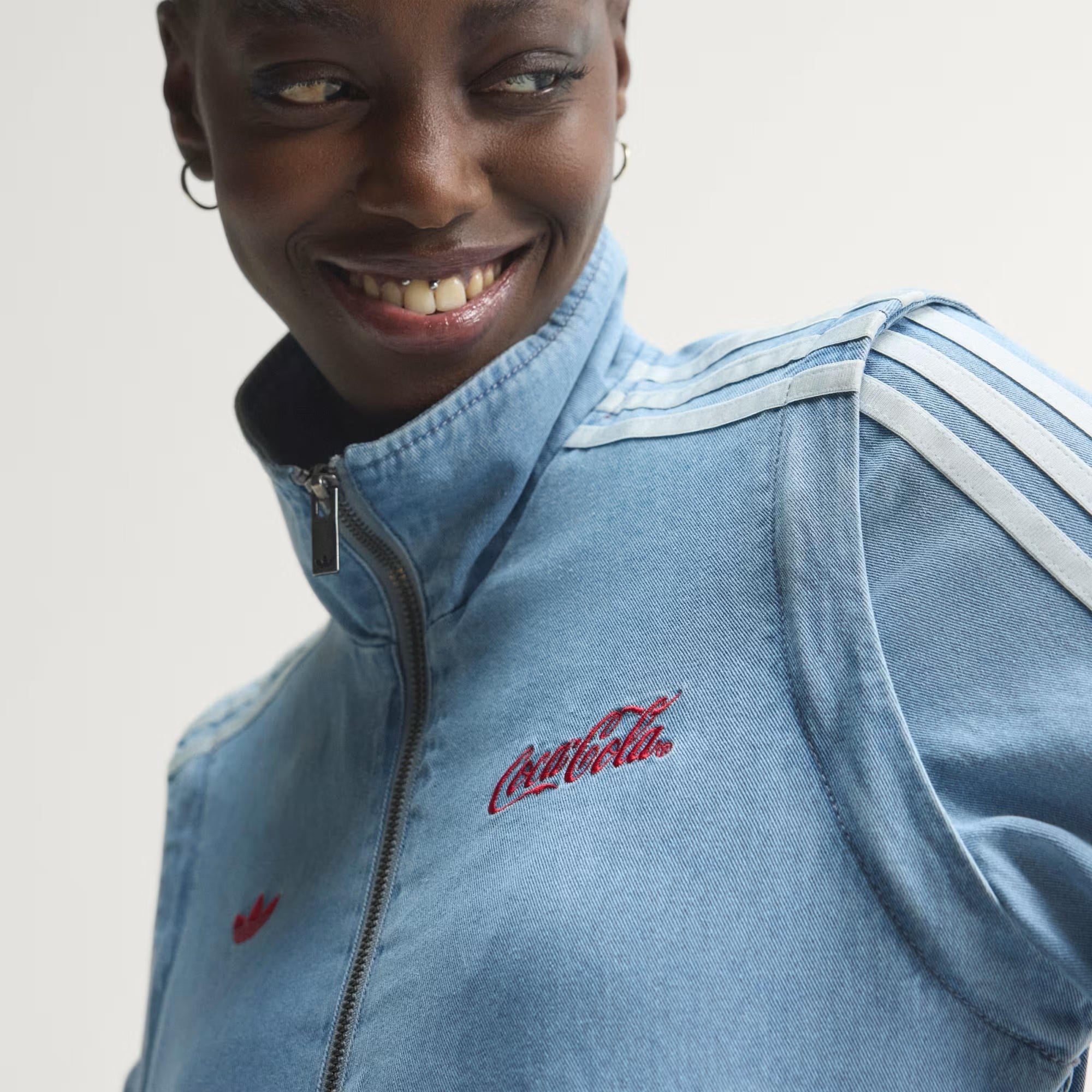 adidas x Coca Cola Firebird Reg Denim Kadın Sweatshirt