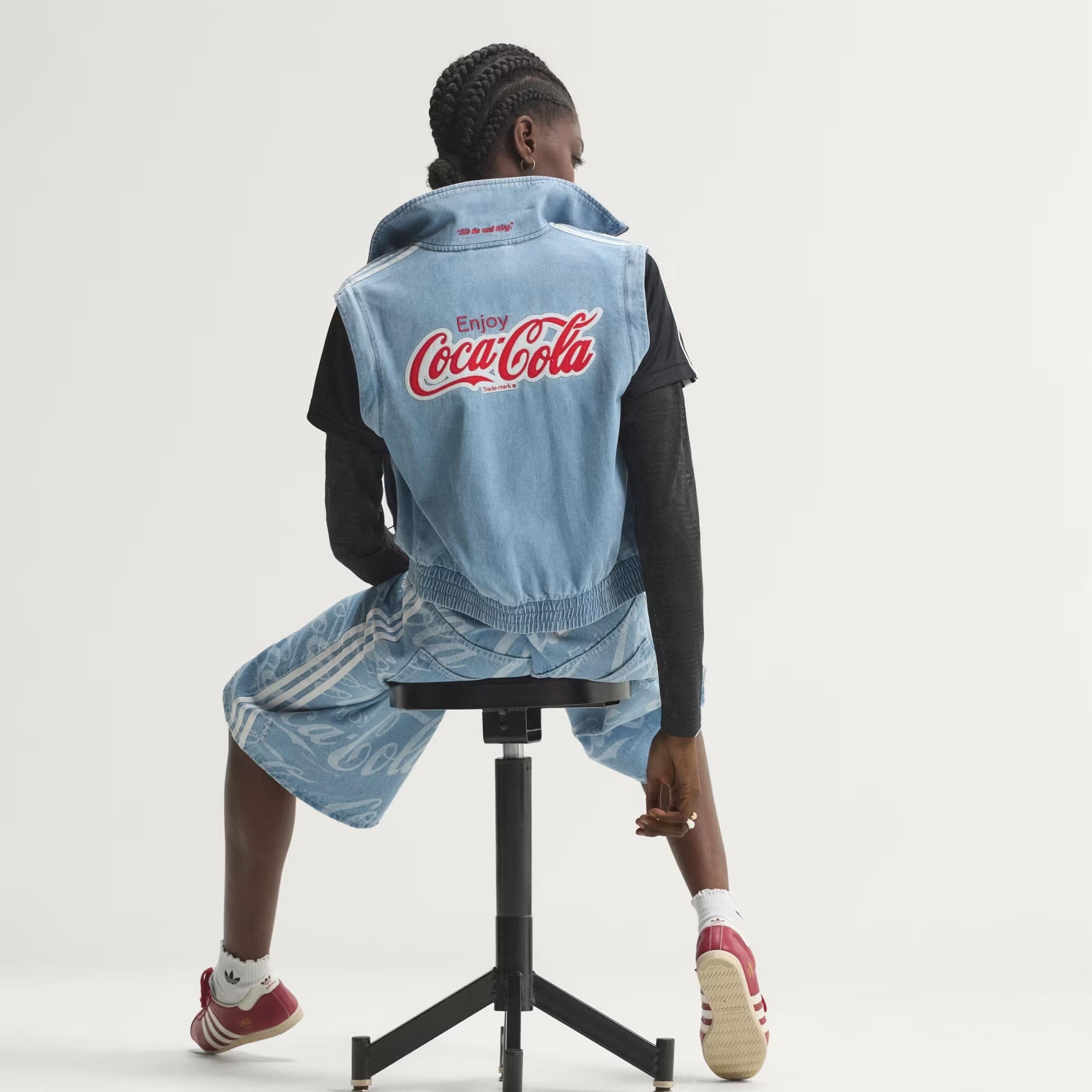 adidas x Coca Cola Firebird Reg Denim Kadın Sweatshirt