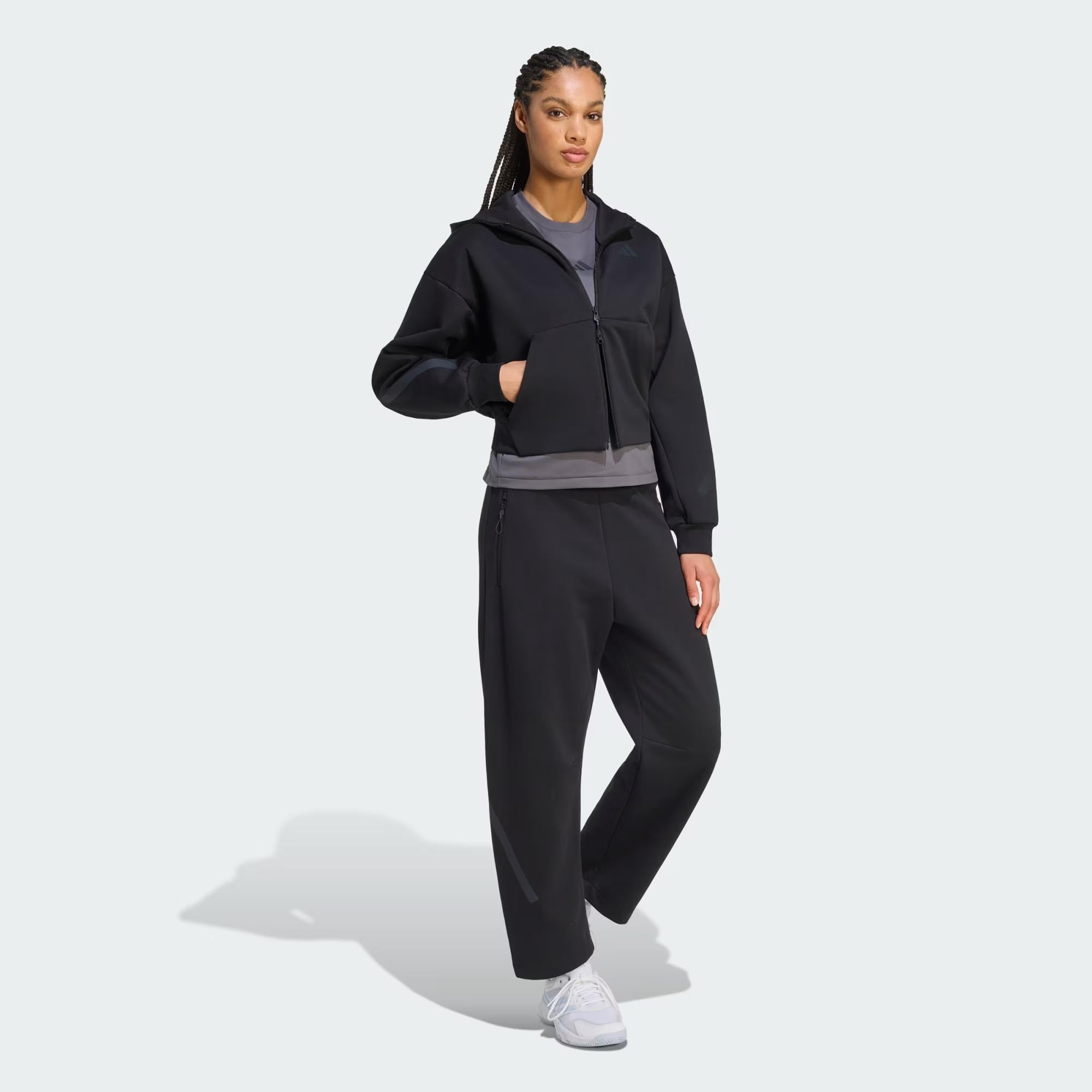 adidas Z.N.E. Cropped Full Zip Kadın Sweatshirt