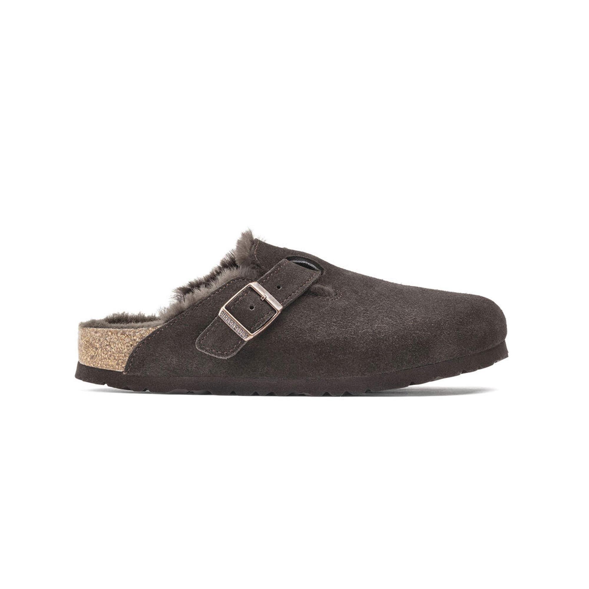 Birkenstock Boston Suede Shearling Kadın Terlik