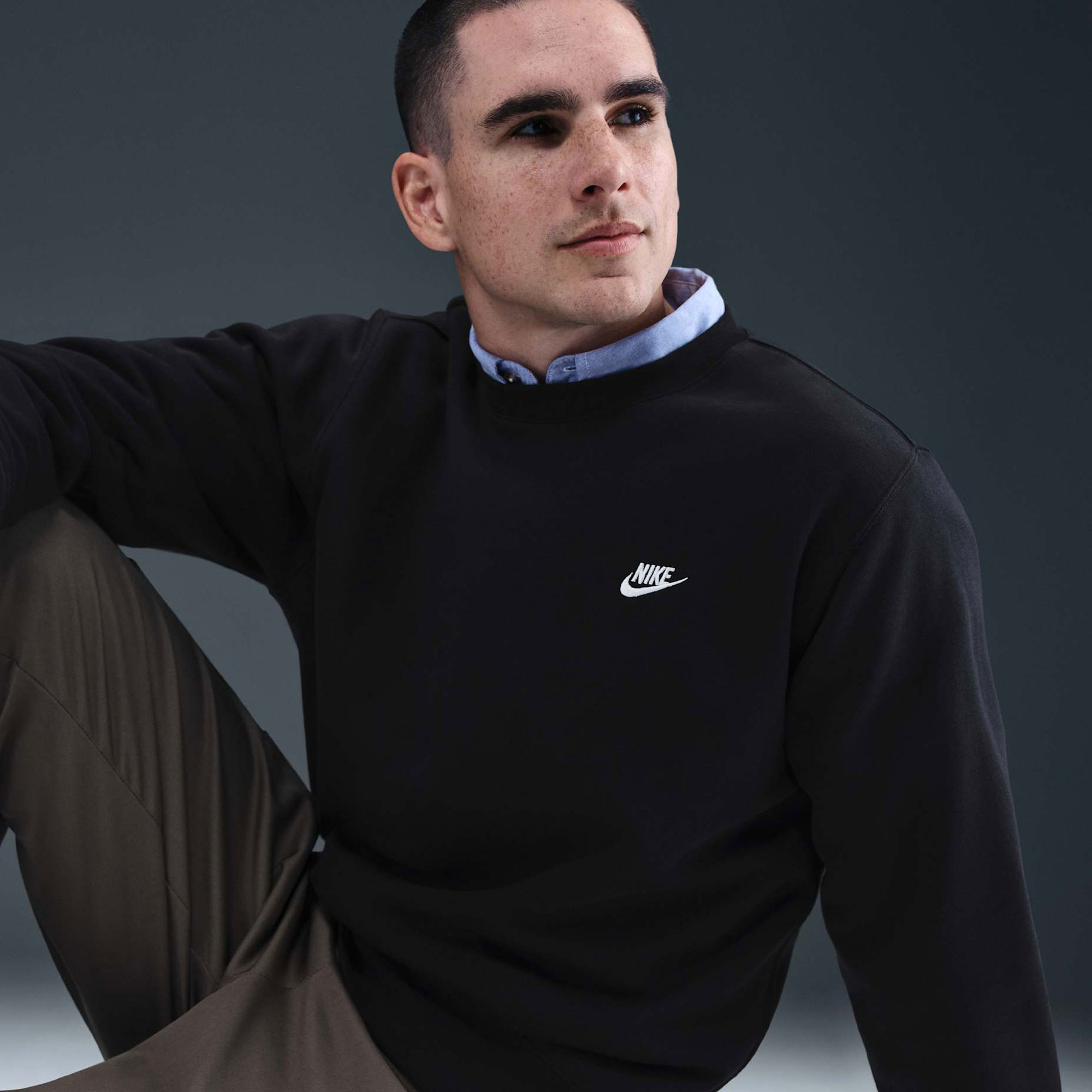 Nike Club Fleece Crew Erkek Sweatshirt