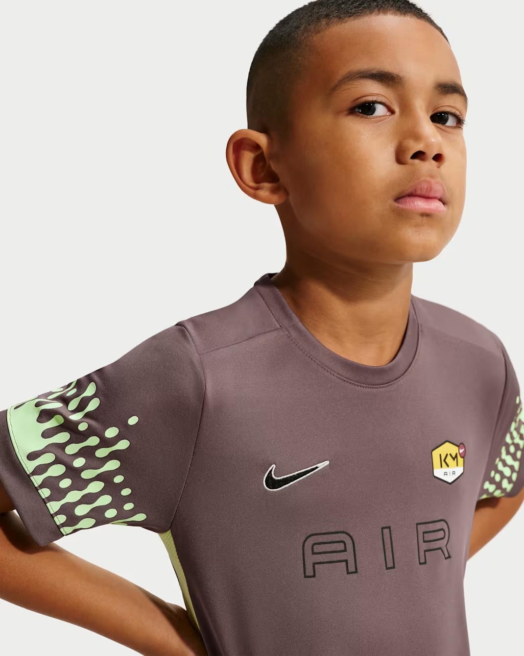 Nike Kylian Mbappe Academy Dri-FIT Short-Sleeve Football Top Çocuk Tişört