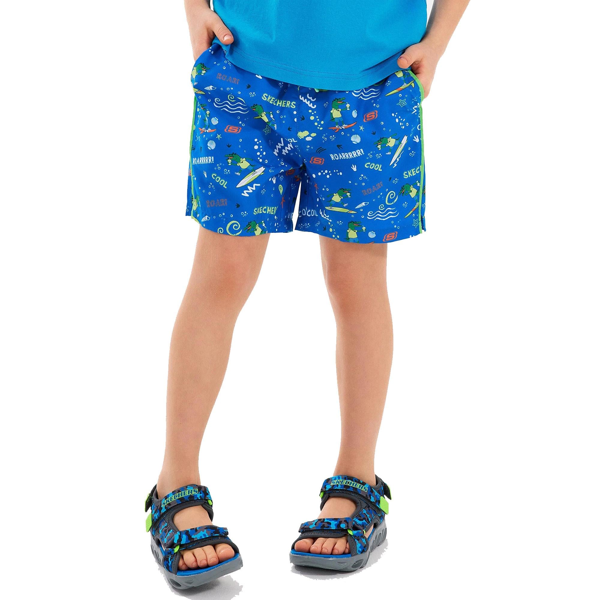 Skechers Allover Print Çocuk Şort Mayo