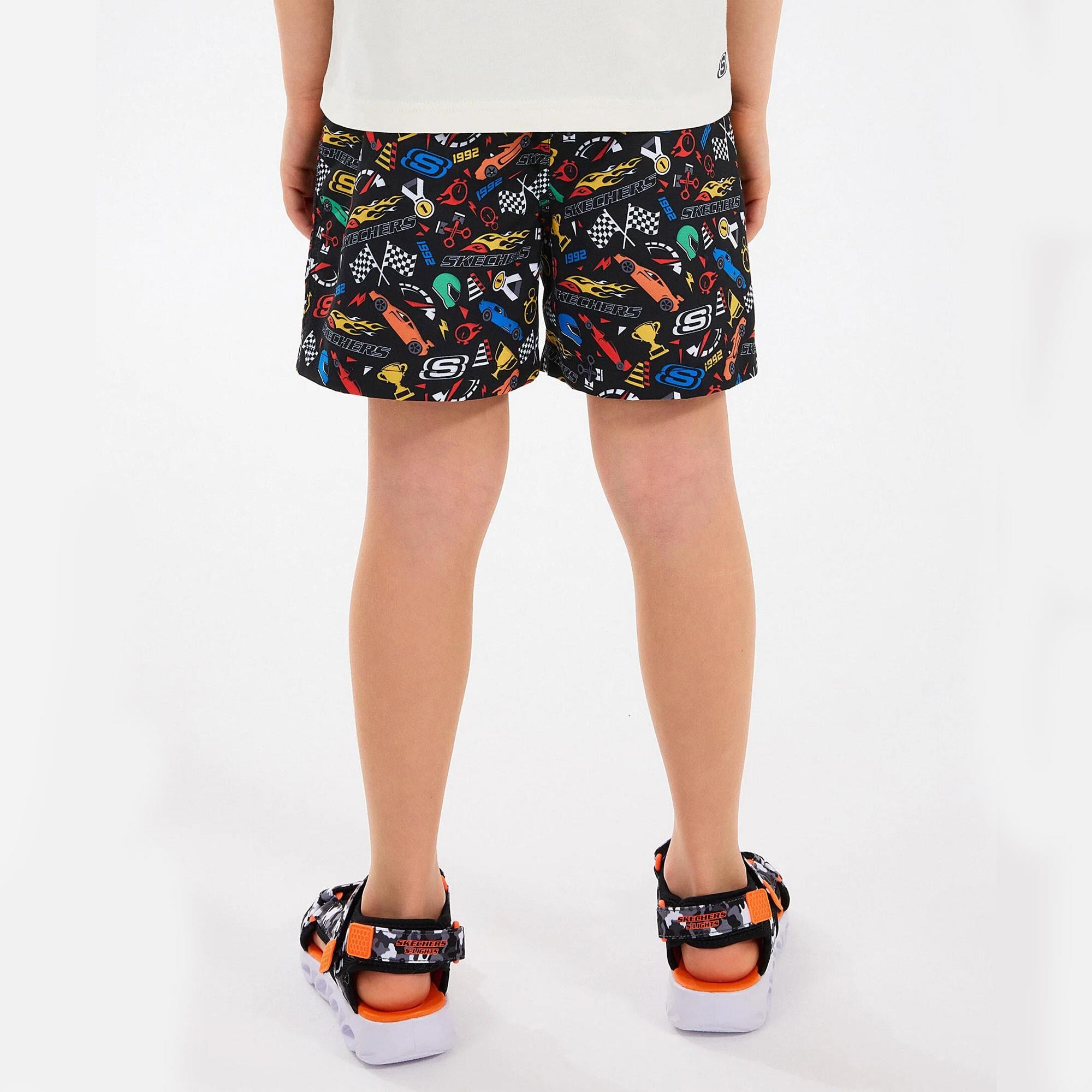 Skechers Allover Print Çocuk Şort Mayo