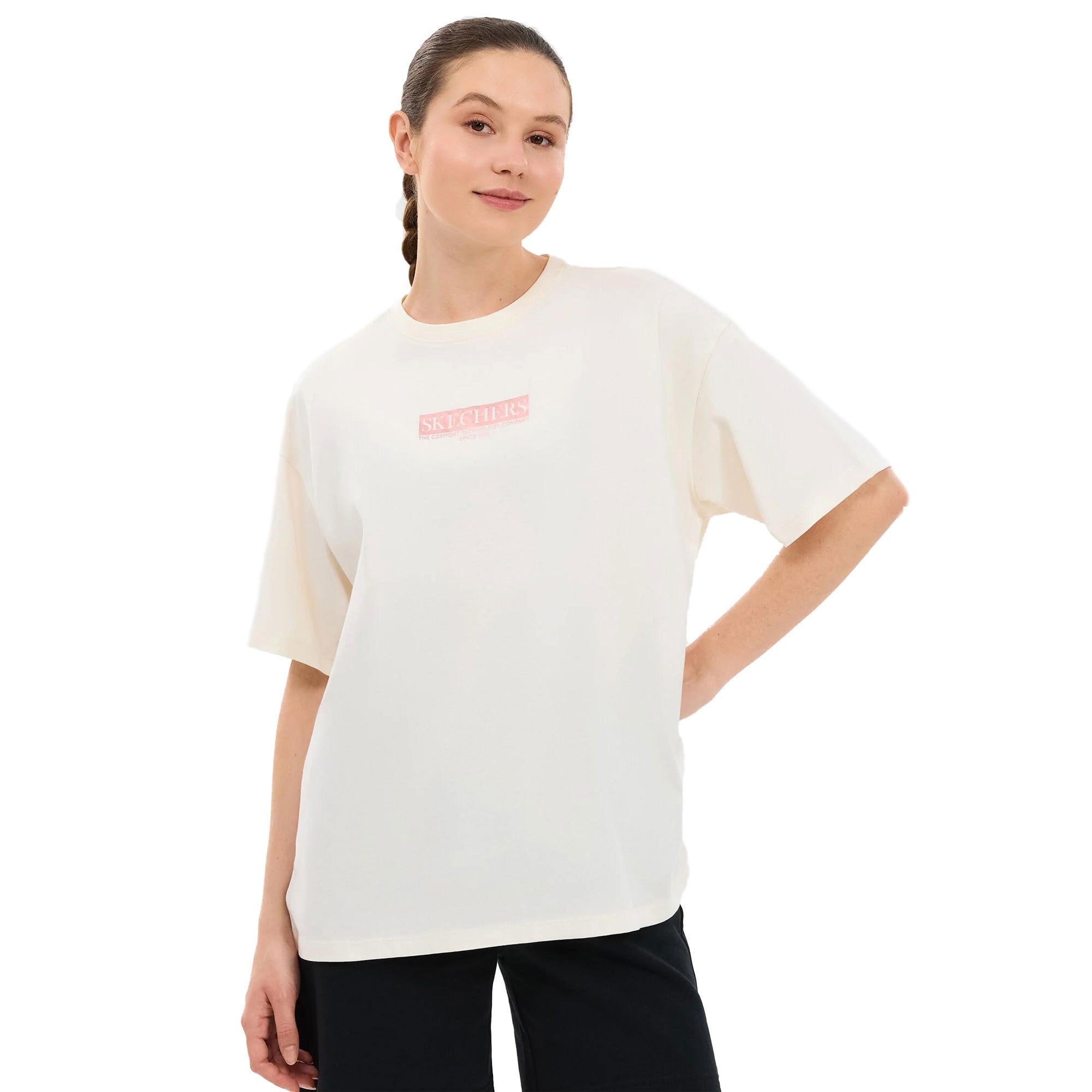 Skechers Oversize Fit Graphic Kadın Tişört