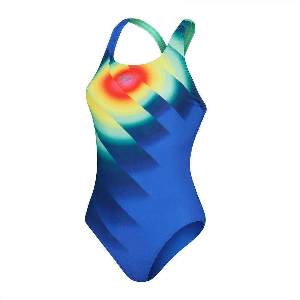 Speedo Placement Digital Powerback Kadın Yüzücü Mayosu