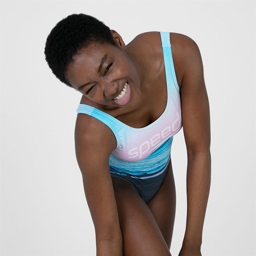 Speedo Summer Sunrise U-Back Swimsuit Kadın Yüzücü Mayosu