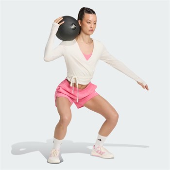 adidas 3-Stripes Studio Soft Ballet Wrap Kadın Tişört