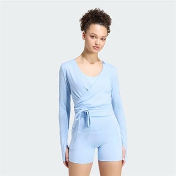 adidas 3-Stripes Studio Soft Ballet Wrap Kadın Tişört