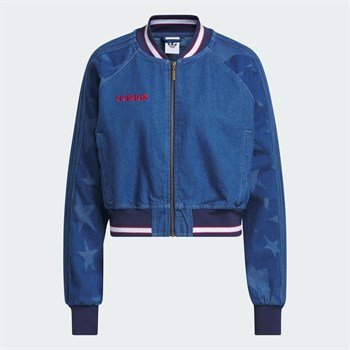 adidas SST Denim Graphic Varsity Bomber Kadın Ceket