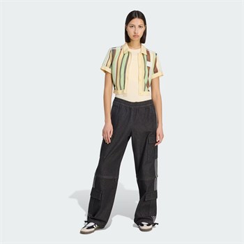 adidas Summer Glow Striped Cropped Polo Kadın Tişört