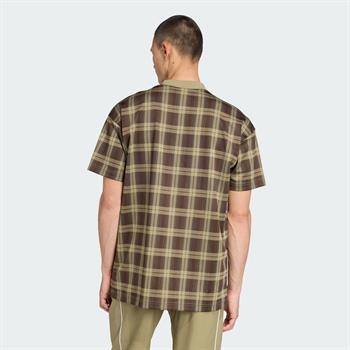 adidas Tartan All Over Print Loose Erkek Tişört
