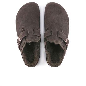 Birkenstock Boston Suede Shearling Kadın Terlik