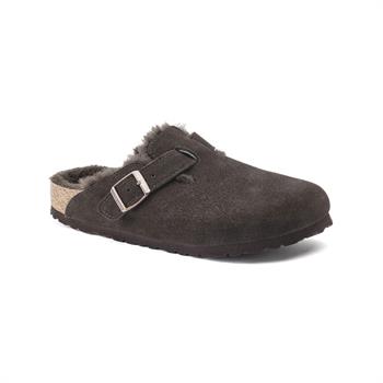 Birkenstock Boston Suede Shearling Kadın Terlik