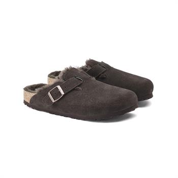 Birkenstock Boston Suede Shearling Kadın Terlik