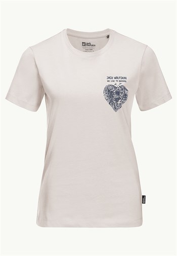 Jack Wolfskin Discover Heart Kadın Tişört