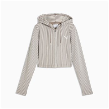 Puma Essentials Ribbed Zip-Up Kadın Sweatshirt