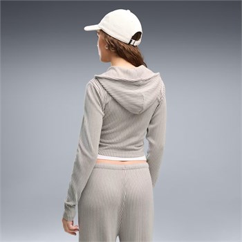 Puma Essentials Ribbed Zip-Up Kadın Sweatshirt