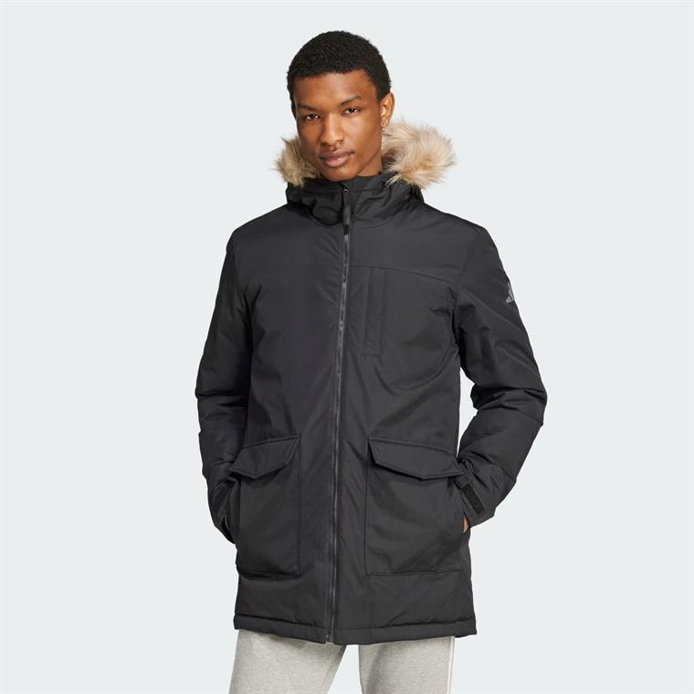 新品　MENS STRECH BACK FLEECE PARKA XL adidas Paveric Fur Parka Erkek Mont IX8888 | Dalkılıç Spor
