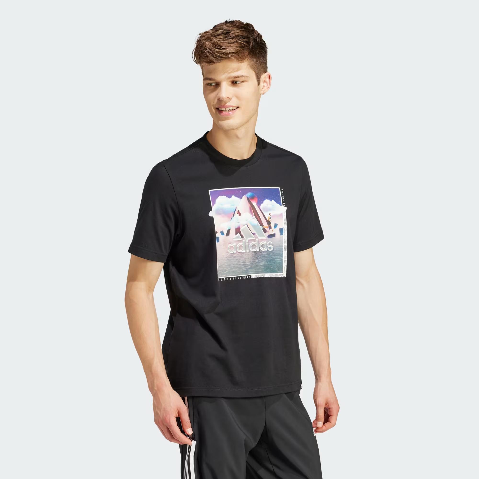 Im8318 adidas Landscape Badge Graphic Erkek Tişört - IS2869