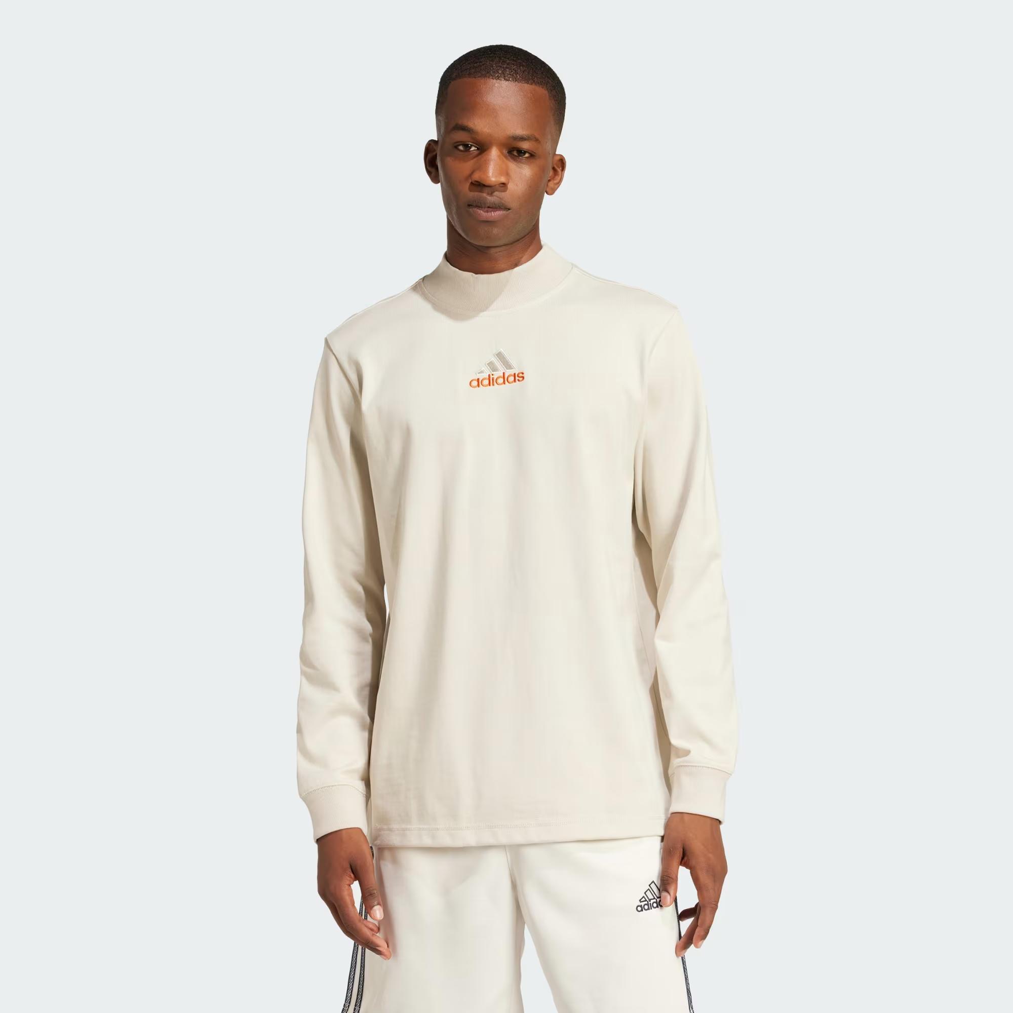 adidas Long Sleeve Mock Neck Q1 Long-Sleeve Top Erkek Sweatshirt