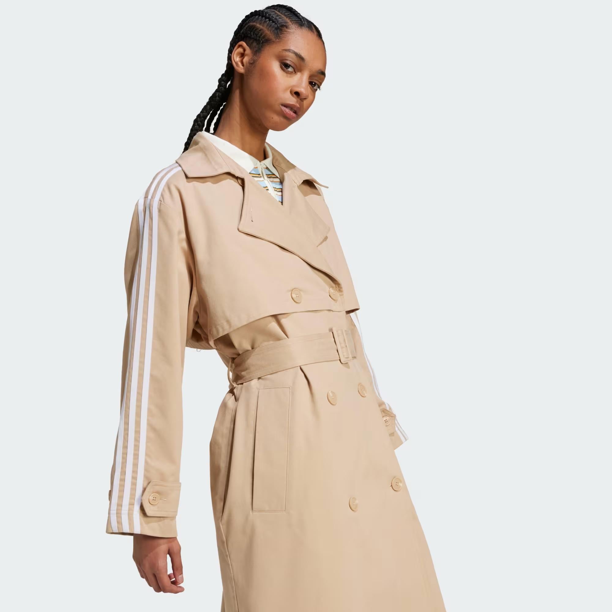 【未使用】digne trench jacket adidas Trench Coat Kadın Ceket IZ0382