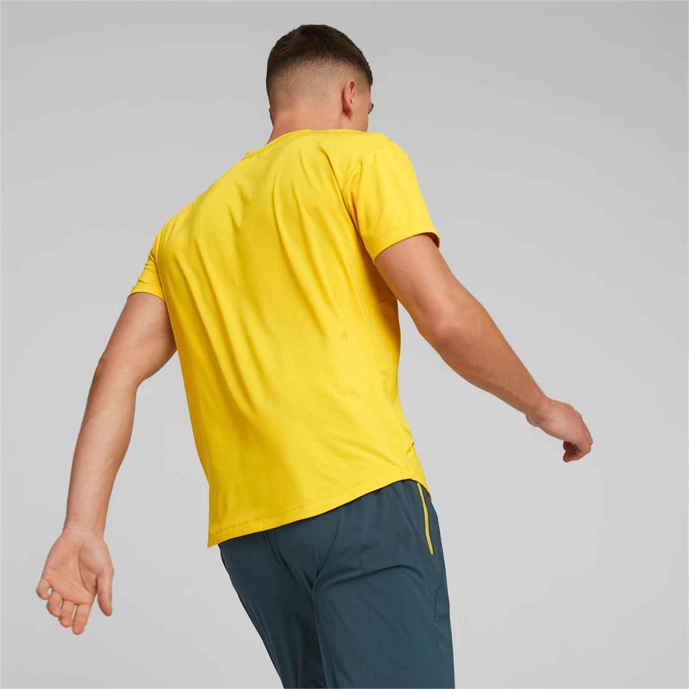 First 37646 Puma First Mile Commercial Tee Fresh Pear Erkek Tişört 523227-41
