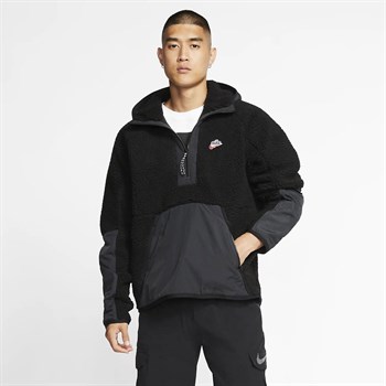 Nike Sportswear 1/2-Zip Sherpa Hoodie Erkek Sweatshirt - BV3766-010