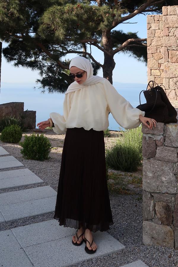 Acı Kahve Else Şifon Etek