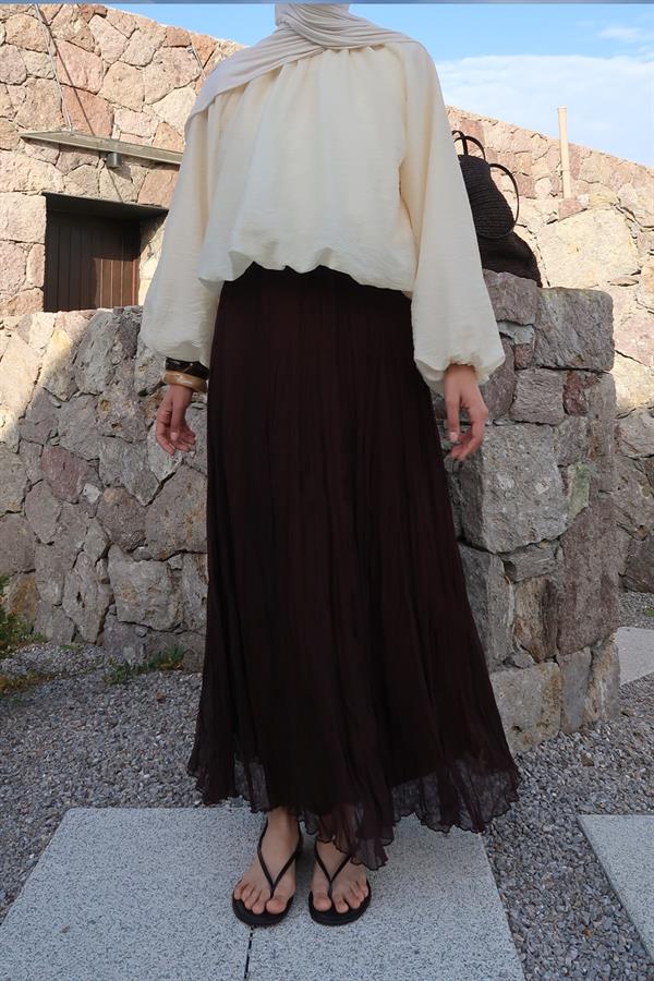 Acı Kahve Else Şifon Etek