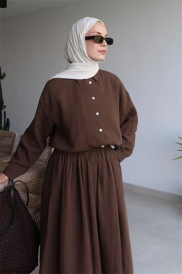 Napoli Müslin Takım Acı Kahve