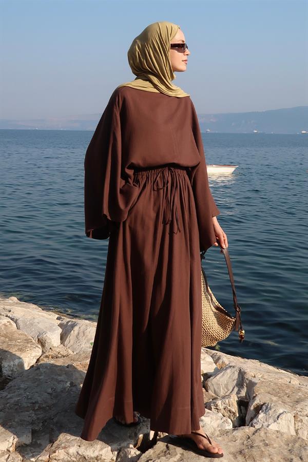 Acı Kahve Samha Keten Bluz