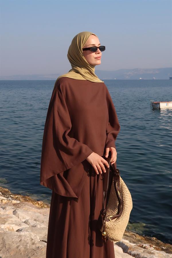 Acı Kahve Samha Keten Bluz