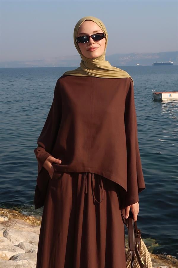 Acı Kahve Samha Keten Bluz