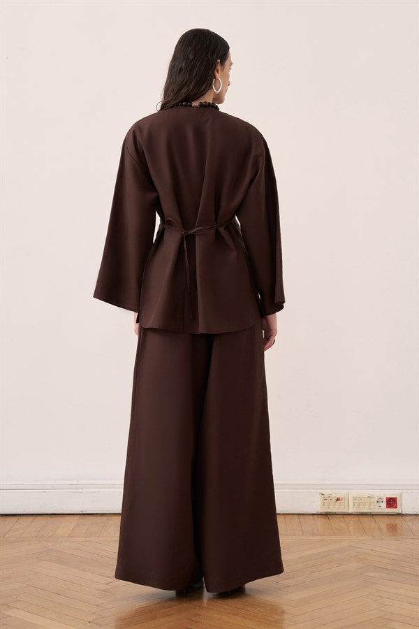 Alwa Pants Set Brown