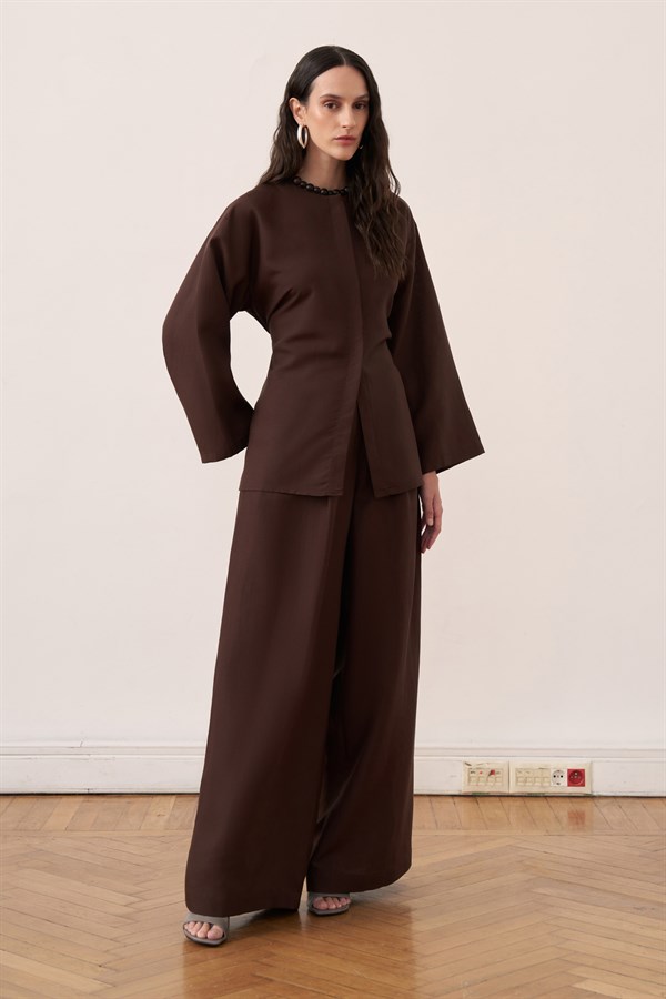 Alwa Pants Set Brown
