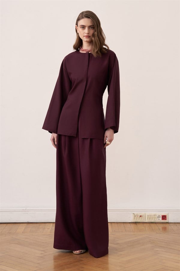 Alwa Set with Pants Plum Color