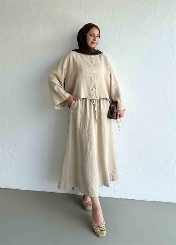 Mona Keten Ceket Bej