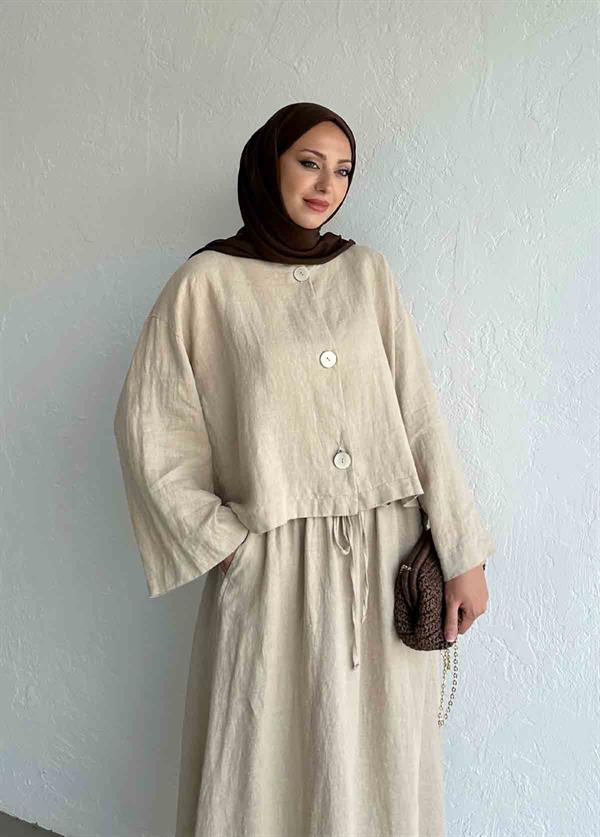 Mona Keten Ceket Bej