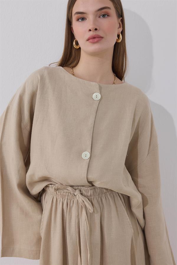 Mona Keten Ceket Bej