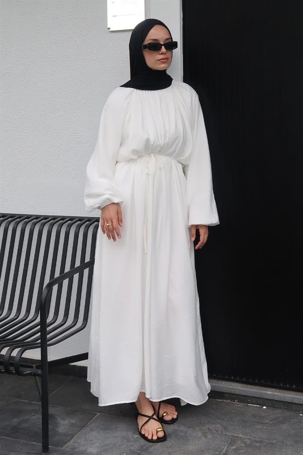 Fiore Elbise Beyaz