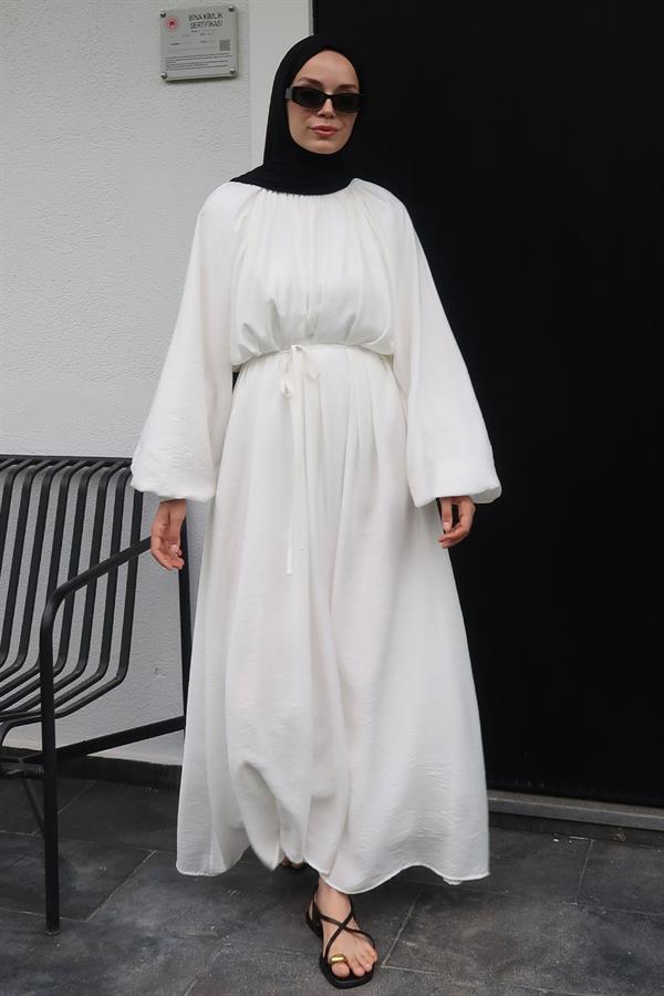 Fiore Elbise Beyaz
