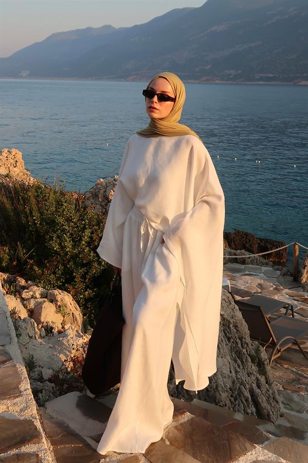 Beyaz Hanin Pantolon