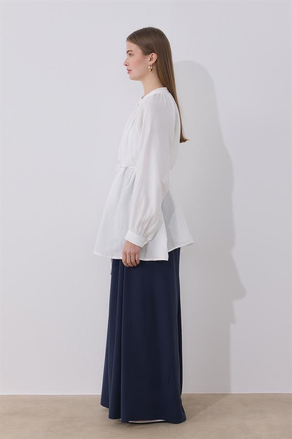 July Müslin Gömlek Beyaz