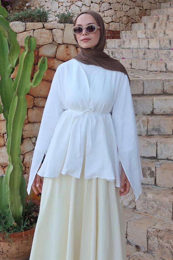 Lamis Kimono Beyaz