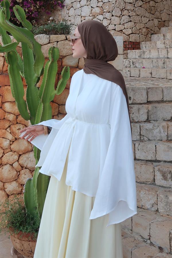 Lamis Kimono Beyaz
