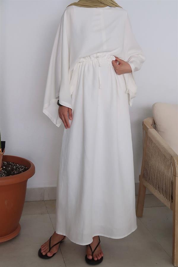 Nahla Maxi Etek Beyaz