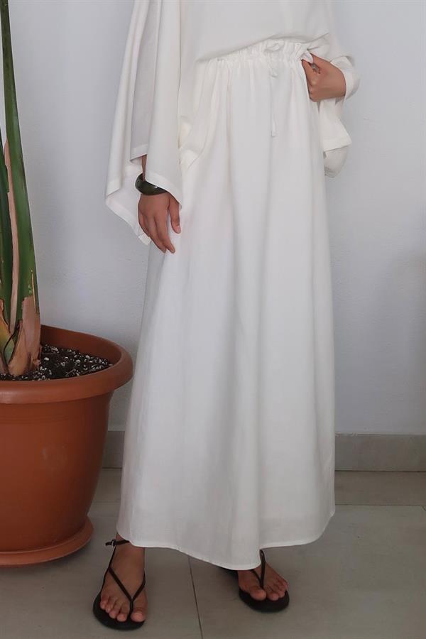 Nahla Maxi Etek Beyaz